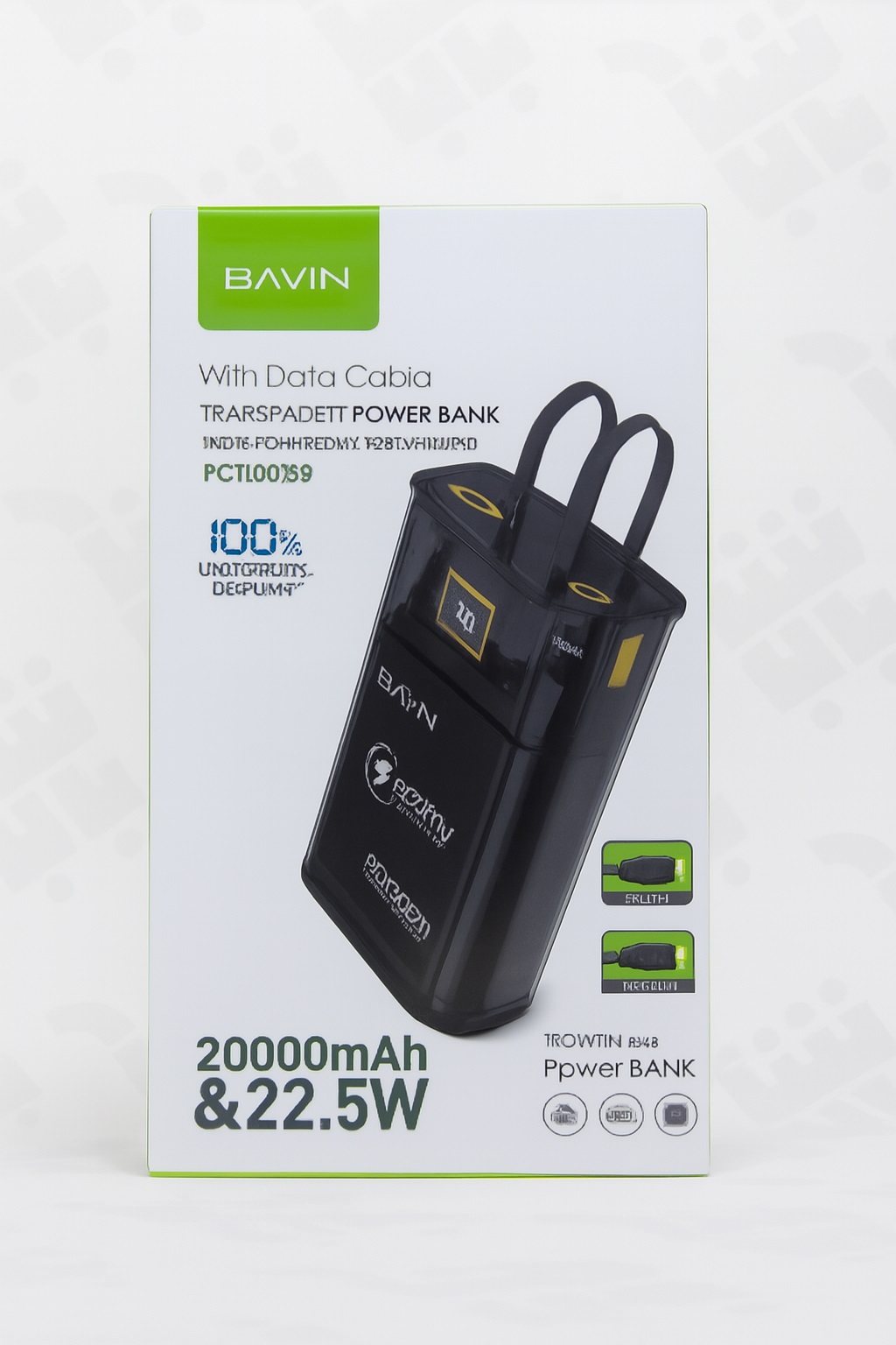 پاور بانک ظرفیت 20000 خروجی 22.5 وات