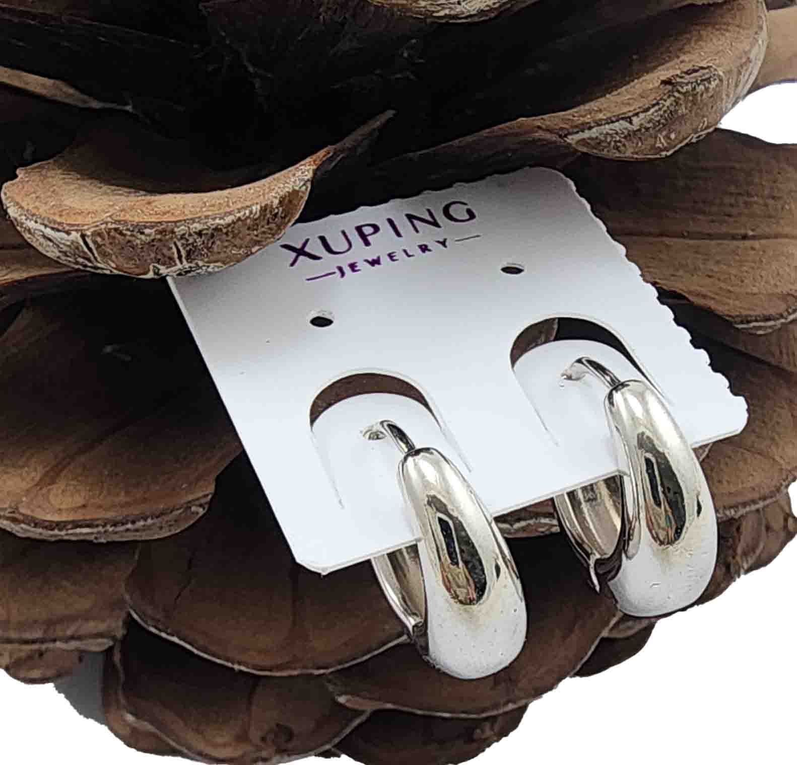 گوشواره ژوپینگ طرحآینه ای نقره ای x06696