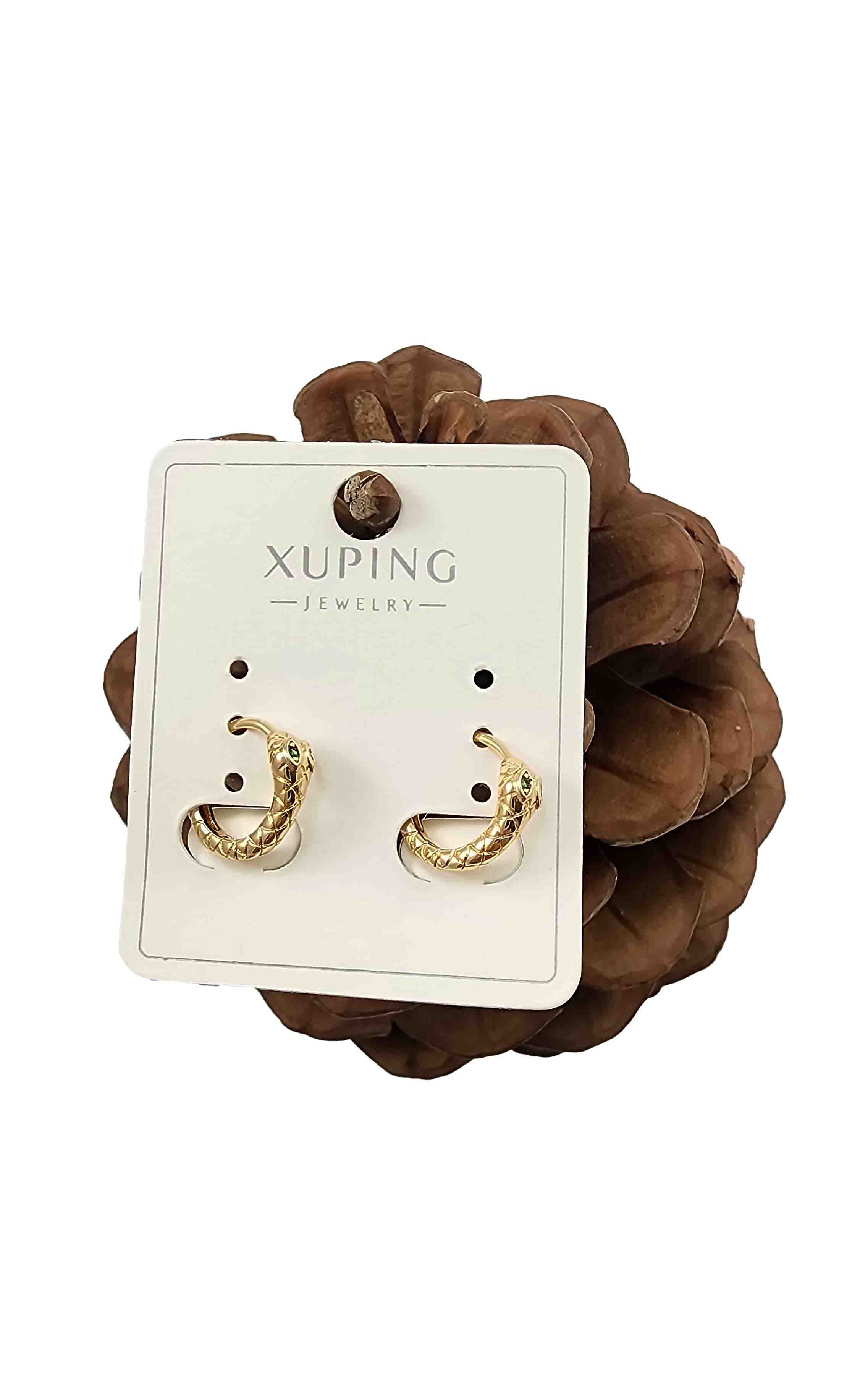 گوشواره ژوپینگ حلقه ای کوچک طرح مار x0109