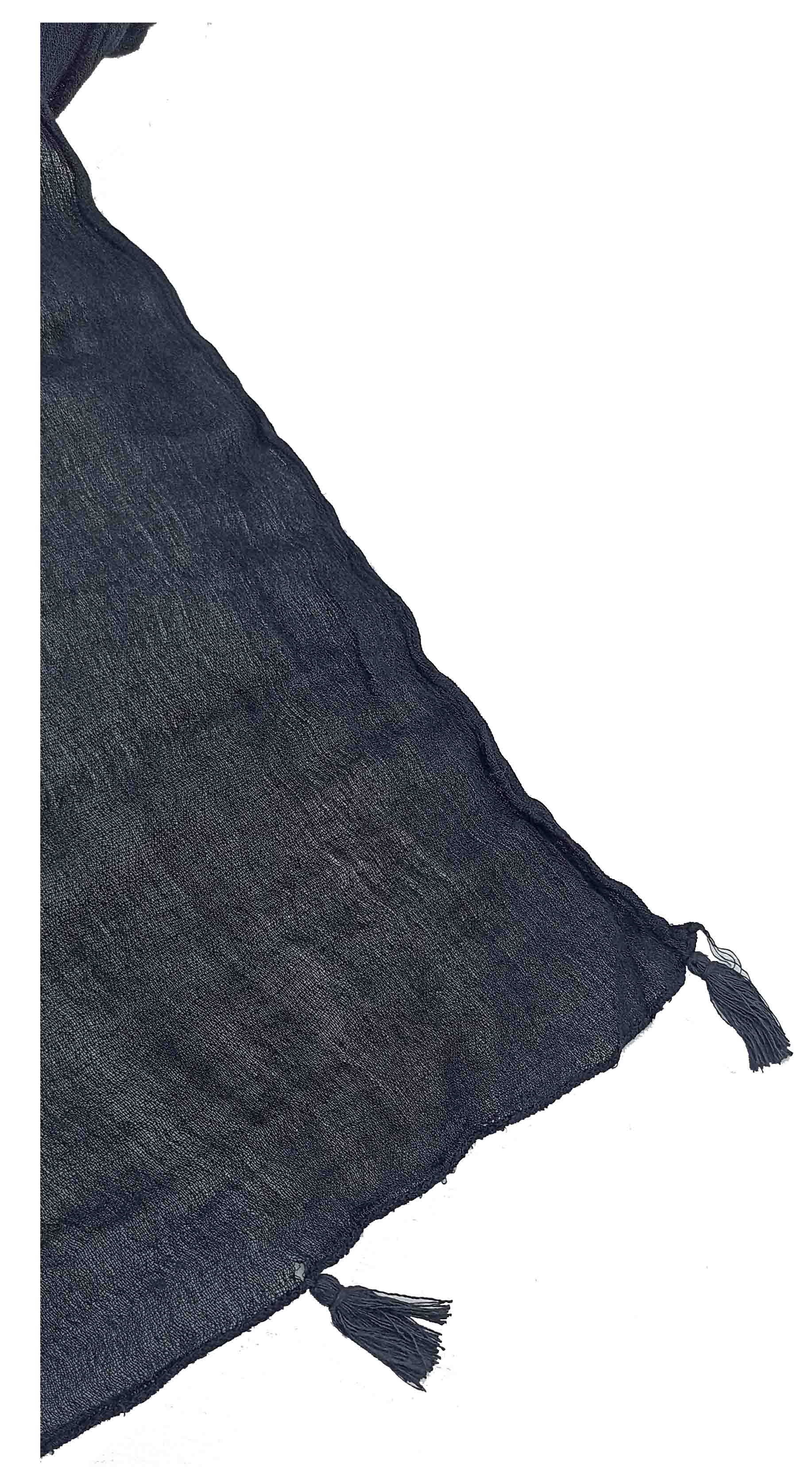 شال زنانه مدل حریر 26 - مشکی - تصویر 2