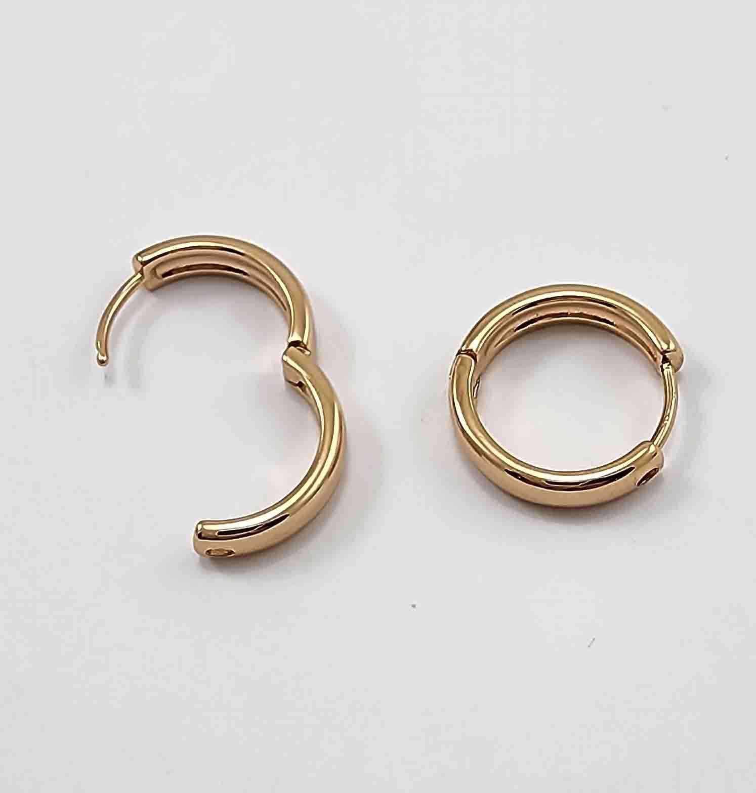 گوشواره ژوپینگ کلاسیک طرح پهن آینه ای x0106 - مدل 1 - تصویر 1