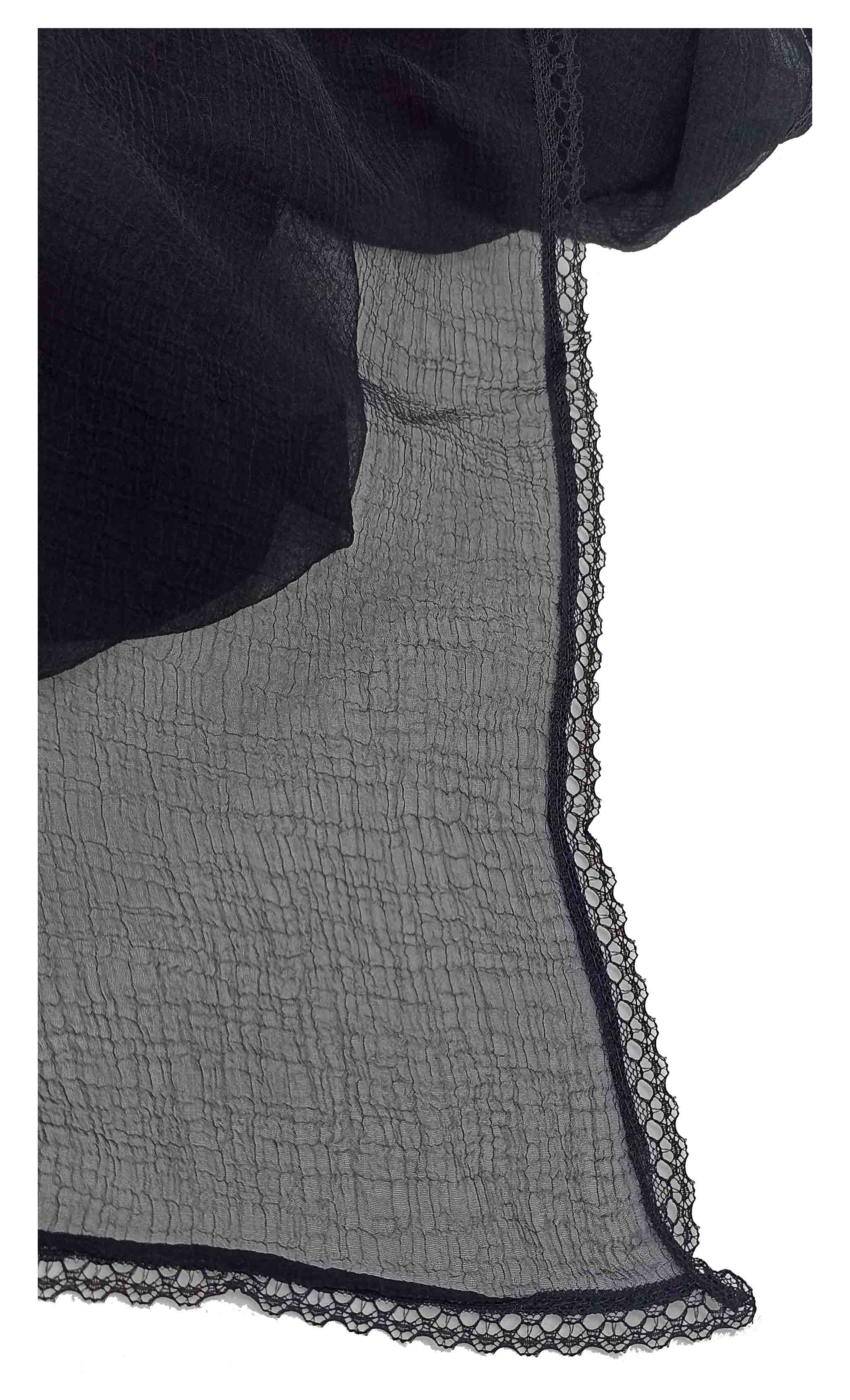 شال زنانه مدل حریر 29 - مشکی - تصویر 1 شال زنانه مدل حریر 29 - مشکی - تصویر 1