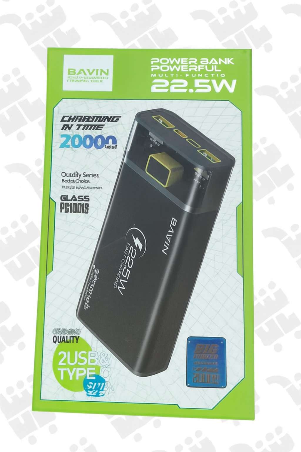 پاور بانک ظرفیت 20000 خروجی 22.5 وات - مدل 1 - تصویر 1 پاور بانک ظرفیت 20000 خروجی 22.5 وات - مدل 1 - تصویر 1