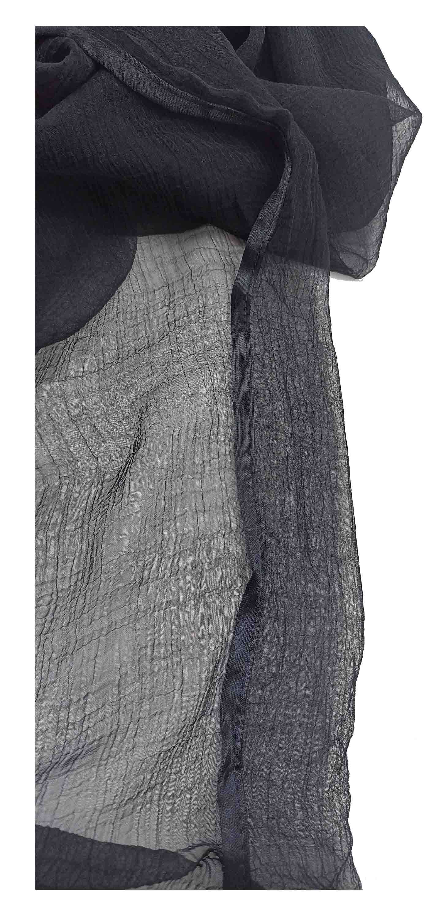 شال زنانه مدل حریر 28 - مشکی - تصویر 1 شال زنانه مدل حریر 28 - مشکی - تصویر 1